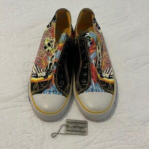 Ed Hardy koi fish with rhinestones sneaker